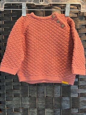 Infant Textured Organic Knit Sweater - gender neutral 6months & 9months avail